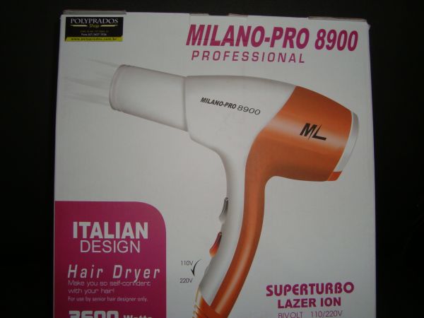 Secador de cabelo profissional Bivolt Milano- pro 3600w